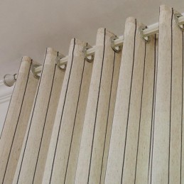 Nordic Simple Sheer Gordijn Op Maat Gemaakt Gordijn Strepen Jacquard Milieu Beschermend Linnen Gemengde Stof