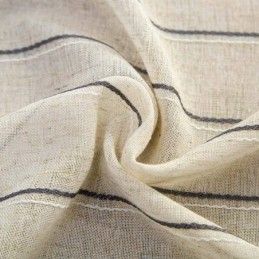 Nordic Simple Sheer Gordijn Op Maat Gemaakt Gordijn Strepen Jacquard Milieu Beschermend Linnen Gemengde Stof