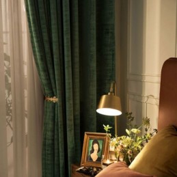 Velvet Max Verduisteringsgordijn Op Maat Gemaakt Gordijn Malachietgroen Effen Kleur Slaapkamer