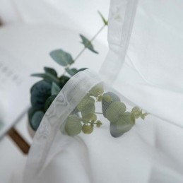 Witte Ademende Transparante Gordijnen Op Maat Gemaakt, Moderne, Eenvoudige Woonkamer, Slaapkamer, Studeerkamerstof