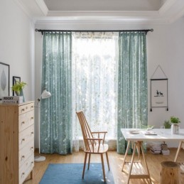 Verduisteringsgordijn Op Maat Gemaakt Gordijn Amerikaanse Pastorale Vogelprint Ademende Raambekleding