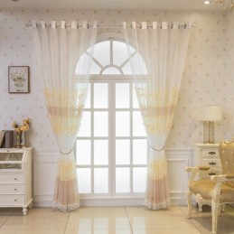 Nordic Sheer Gordijn Op Maat Gemaakt Gordijn Wijnstok Borduurwerk Woonkamer Slaapkamer