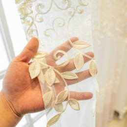 Nordic Sheer Gordijn Op Maat Gemaakt Gordijn Wijnstok Borduurwerk Woonkamer Slaapkamer