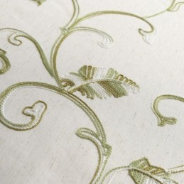 Japanse Stijl Gordijn Op Maat Gemaakt Gordijn Minimalistische Groene Bladeren Geborduurd Woonkamer Slaapkamer