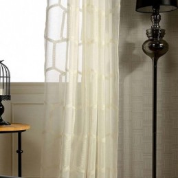 Honingraat Borduurwerk Transparant Gordijn Op Maat Gemaakt Gordijn Amerikaans Abstract Woonkamer Slaapkamer Stof