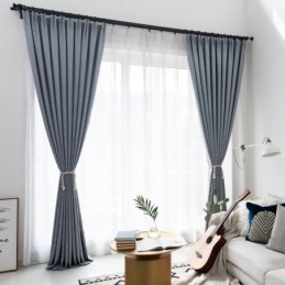 Elegante Verduisteringsgordijnen Op Maat Gemaakt, Effen Kleur, Slaapkamer, Kantoor