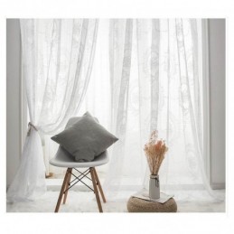 Europees Stijl Transparant Gordijn Op Maat Gemaakt Gordijnpaneel Kant Roos & Spiegel Voile Balkon Erker Één