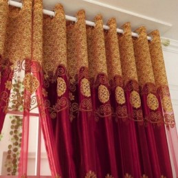 Minimalistisch Klassiek Voile Gordijn Op Maat Gemaakt Gordijn Europees Jacquard Woonkamerraam