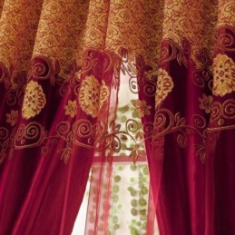 Minimalistisch Klassiek Voile Gordijn Op Maat Gemaakt Gordijn Europees Jacquard Woonkamerraam