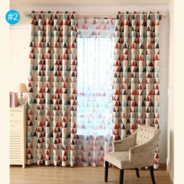 Nordic Geometry Gordijn Op Maat Gordijn Groene Driehoek Woonkamer Slaapkamer Stof