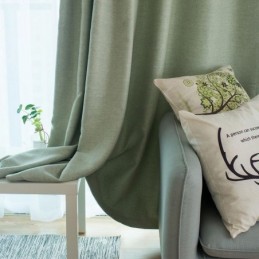 Effen Groen Verduisteringsgordijn Op Maat Gemaakt Gordijn Moderne Eenvoudige Woonkamer Slaapkamer Stof