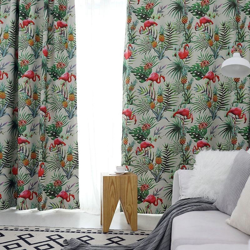 Flamingo Verduisteringsgordijn Op Maat Gemaakt Gordijn Op Maat Gemaakt Gordijn Dieren Jungle Thema