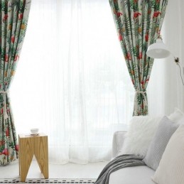 Flamingo Verduisteringsgordijn Op Maat Gemaakt Gordijn Op Maat Gemaakt Gordijn Dieren Jungle Thema