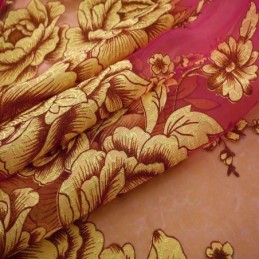 Luxe Transparante Gordijnen Op Maat Gemaakt Jacquard Gele Pioenroos Woonkamer Slaapkamer Raamdecoratie