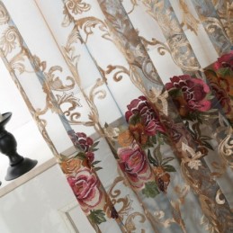 Nordic Sheer Gordijn Op Maat Gemaakt Gordijn Luxe Ademend Borduurwerk Woonkamer