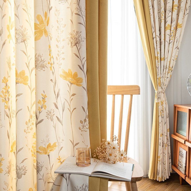 Chevron Verduisteringsgordijnen Amerikaanse Bloemenmozaïek