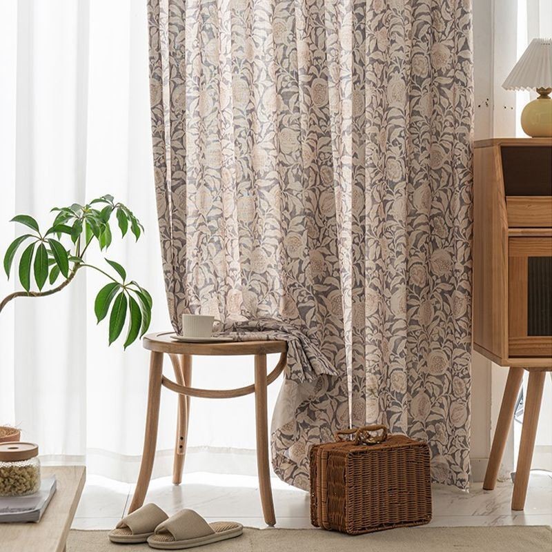 Amerikaans Bedrukt Gordijn Op Maat Gemaakt Gordijn Granaatappelbloem Polyester