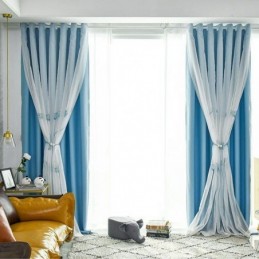 Amerikaans Gordijn Op Maat Gemaakt Gordijn Lotusblad Borduurwerk Verduisterend