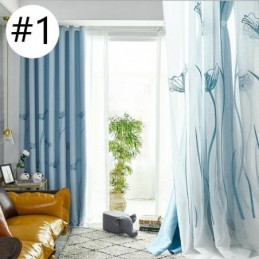 Amerikaans Gordijn Op Maat Gemaakt Gordijn Lotusblad Borduurwerk Verduisterend