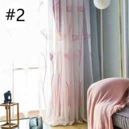 Amerikaans Gordijn Op Maat Gemaakt Gordijn Lotusblad Borduurwerk Verduisterend