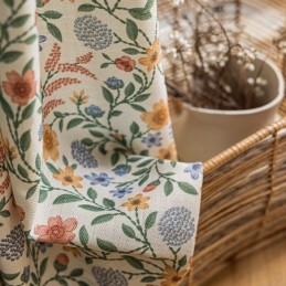 Linnen Gordijnen Amerikaanse Stijl Kleine Bloemenprint