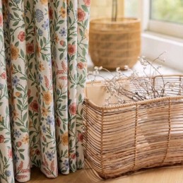 Linnen Gordijnen Amerikaanse Stijl Kleine Bloemenprint