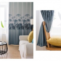 Gordijnen Met Hoge Precisie, Moderne, Eenvoudige Inkt, Landschapsafdrukken