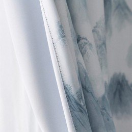 Gordijnen Met Hoge Precisie, Moderne, Eenvoudige Inkt, Landschapsafdrukken