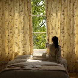 Gordijnen Amerikaanse Bloemenprint Verduisterend