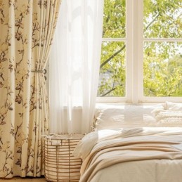 Gordijnen Amerikaanse Bloemenprint Verduisterend