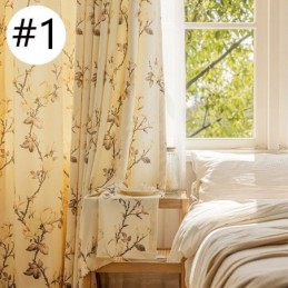 Gordijnen Amerikaanse Bloemenprint Verduisterend