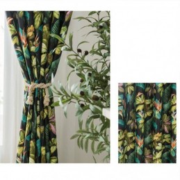 Gordijnen Met Hoge Precisie, Amerikaanse Stijl, Bedrukt Met Bladeren