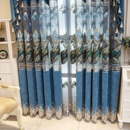 Halfverduisterend Gordijn Op Maat Gemaakt Gordijn Chinese Stijl Chenille Pipa Borduurwerk Voor Woonkamer Slaapkamer