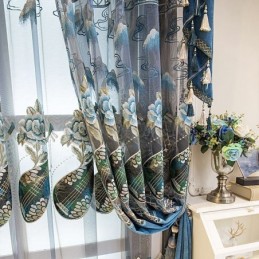 Halfverduisterend Gordijn Op Maat Gemaakt Gordijn Chinese Stijl Chenille Pipa Borduurwerk Voor Woonkamer Slaapkamer