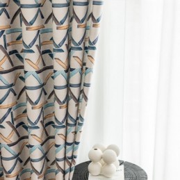 Verduisteringsgordijnen Geometrisch Bedrukt Nordic Snow Neil