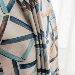 Verduisteringsgordijnen Geometrisch Bedrukt Nordic Snow Neil