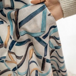 Verduisteringsgordijnen Geometrisch Bedrukt Nordic Snow Neil