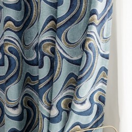 Chenille Bedrukte Gordijnen Scandinavische Verduistering