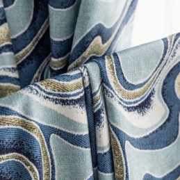 Chenille Bedrukte Gordijnen Scandinavische Verduistering