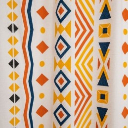 Nordic Stijl Linnen Gordijnen Geometrisch Bedrukt Voor Woonkamer Slaapkamer