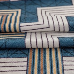 Chenillegordijnen Geometrisch Bedrukt, Scandinavische Stijl, Verduisterend