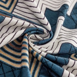 Chenillegordijnen Geometrisch Bedrukt, Scandinavische Stijl, Verduisterend