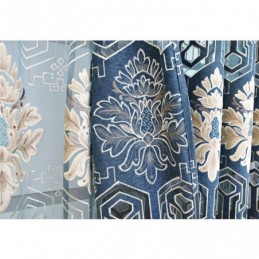 Chenille Semi-Verduisteringsgordijn Op Maat Gemaakt Gordijn Met Europees Bloemenborduurwerk Voor Woonkamer/Slaapkamer