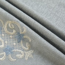 Chenille Semi-Verduisteringsgordijn Op Maat Gemaakt Gordijn Met Europees Bloemenborduurwerk Voor Woonkamer/Slaapkamer