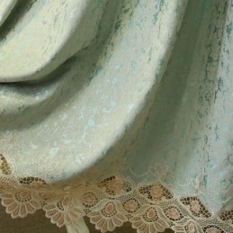 Chenille Semi-Verduisteringsgordijn Op Maat Gemaakt Gordijn Met Europees Bloemenborduurwerk Voor Woonkamer/Slaapkamer