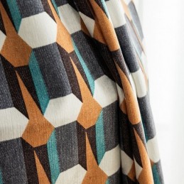 Chenille Gordijn Op Maat Gemaakt Gordijn Scandinavische Stijl Geometrisch Bedrukt Verduisterend