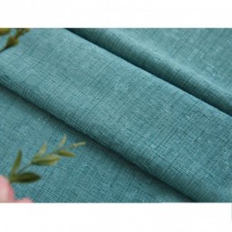 Borduurwerkgordijn Op Maat Gemaakt Europees Bloemengordijn Semi-Verduisterend Voor Woonkamer/Slaapkamer