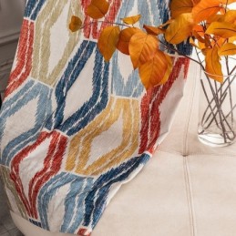 Chenille Gordijn Op Maat Gemaakt Gordijn Rhombus Bedrukt Nordic Stijl Verduisterend