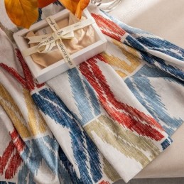 Chenille Gordijn Op Maat Gemaakt Gordijn Rhombus Bedrukt Nordic Stijl Verduisterend