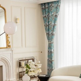 Chenille Verduisteringsgordijnen Europese Stijl Met Plantenprint